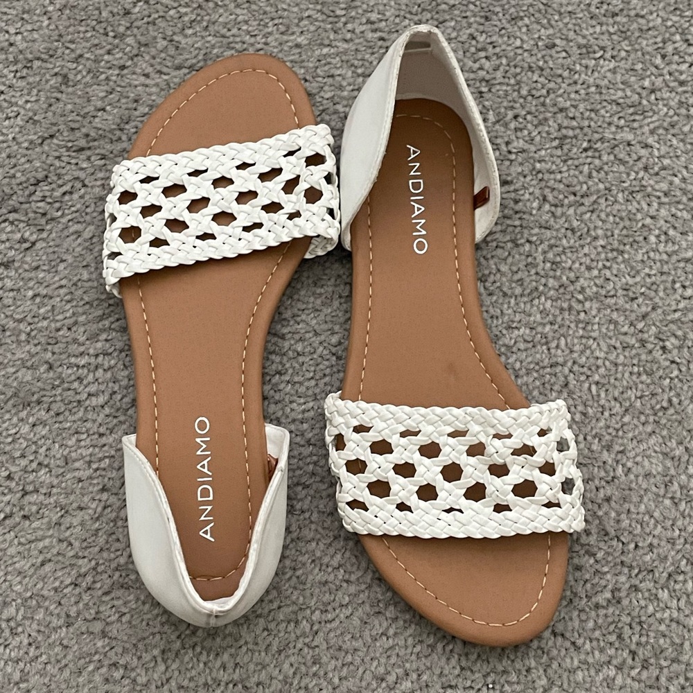 White sandals